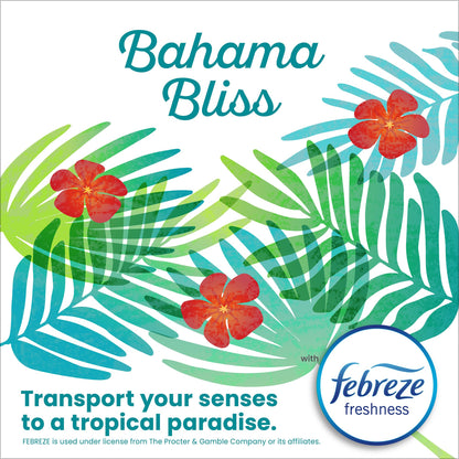 Glad Small Trash Bags 4 Gallon, Febreze Bahama Bliss Garbage Bags, Odor Resistant with Drawstring, 80 Count