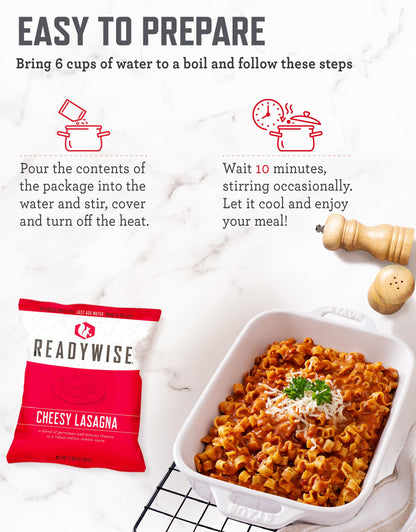 ReadyWise Emergency Food Supply - 18 Servings Favorites Box, Survival Food Kit with Freeze Dried Prepper Food & Dehydrated Meals, Camping Essentials for Backpacking & Hiking, up to 25 Year Shelf Life