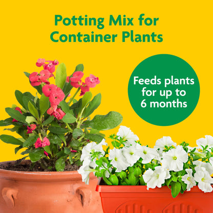 Miracle-Gro Potting Mix, For Container Plants, Flowers, Vegetables, Annuals, Perennials, Shrubs, Feeds for up to 6 Months, 16. qt., 2-Pack