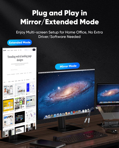 Highwings 4K Display Port to HDMI Adapter, Uni-Directional DP 1.2 Computer to HDMI 2.0 Screen, Display Port to HDMI Adapter (Male to Female), SR Anti-Break, No Latch, for Dell HP AMD NVIDIA, Passive
