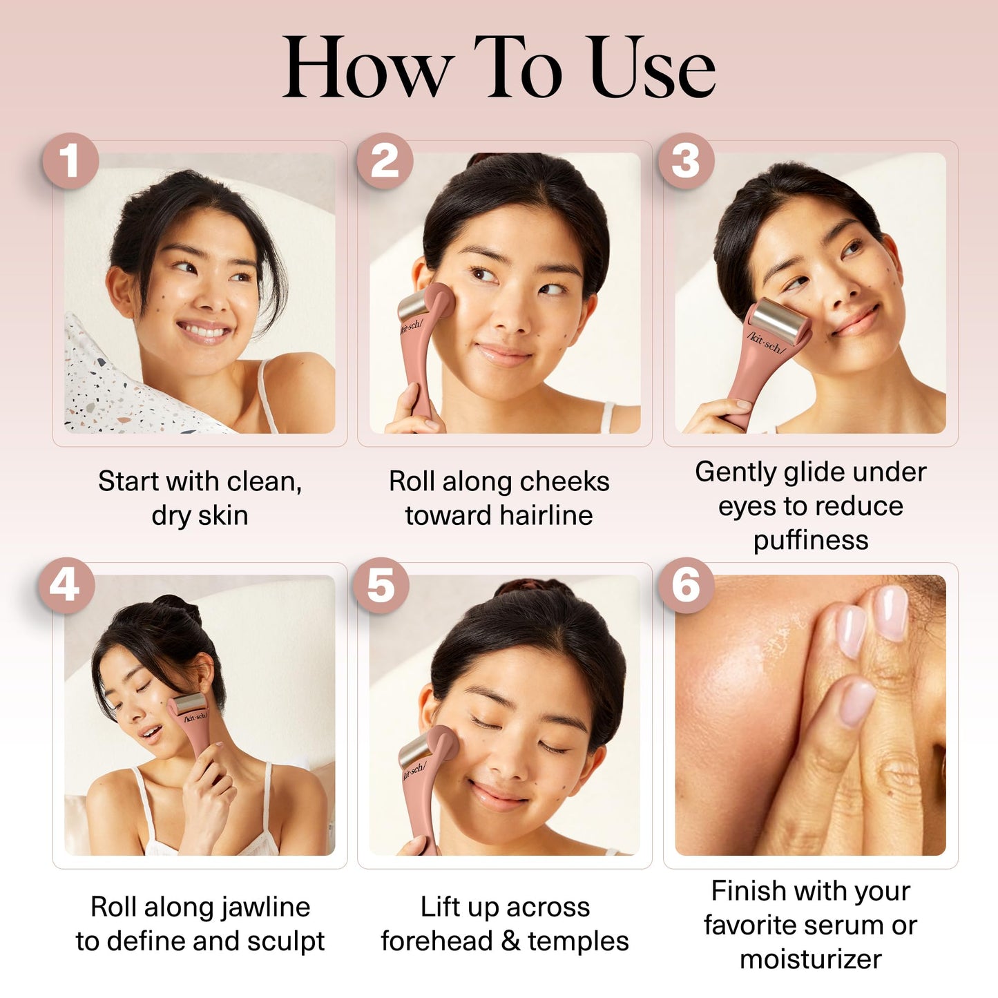 Kitsch Ice Roller for Face - Stainless Steel Ice Face Rollers for Women - Soothes Facial Puffiness, Sore Muscles, and Headaches | Self Care Gifts for Women - Terracotta