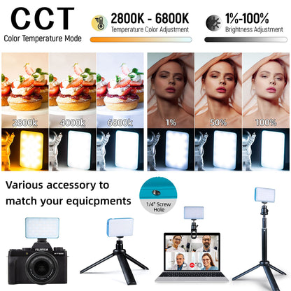 RGB Video Photography Lighting Kit, App Control Streamer Light Tiktok Light, 2800K-6800K LED Video Light for Product Shoot, Vlogging, Liver Streaming, Photography, Video (1 Piece)