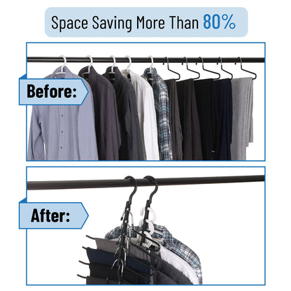 Mr. Pen- Space Saving Hangers, Black, 8 Pack, Clothes Organizers, Shirt Hangers, Magic Closet Space Savers, Back to School Supplies