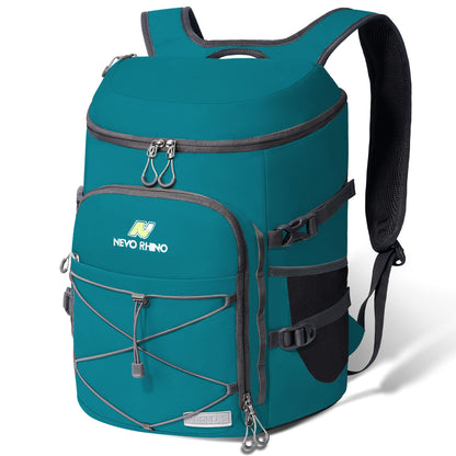 N NEVO RHINO Backpack Cooler, 36 Cans, Insulated, Waterproof, Leakproof, Large Capacity, Multiple Pockets, Green