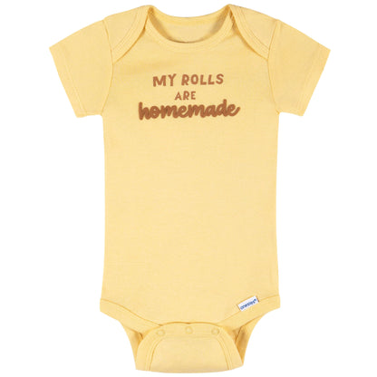 Onesies Brand unisex-baby 8-pack Short Sleeve Mix & Match Bodysuits, Peeling Good, Newborn