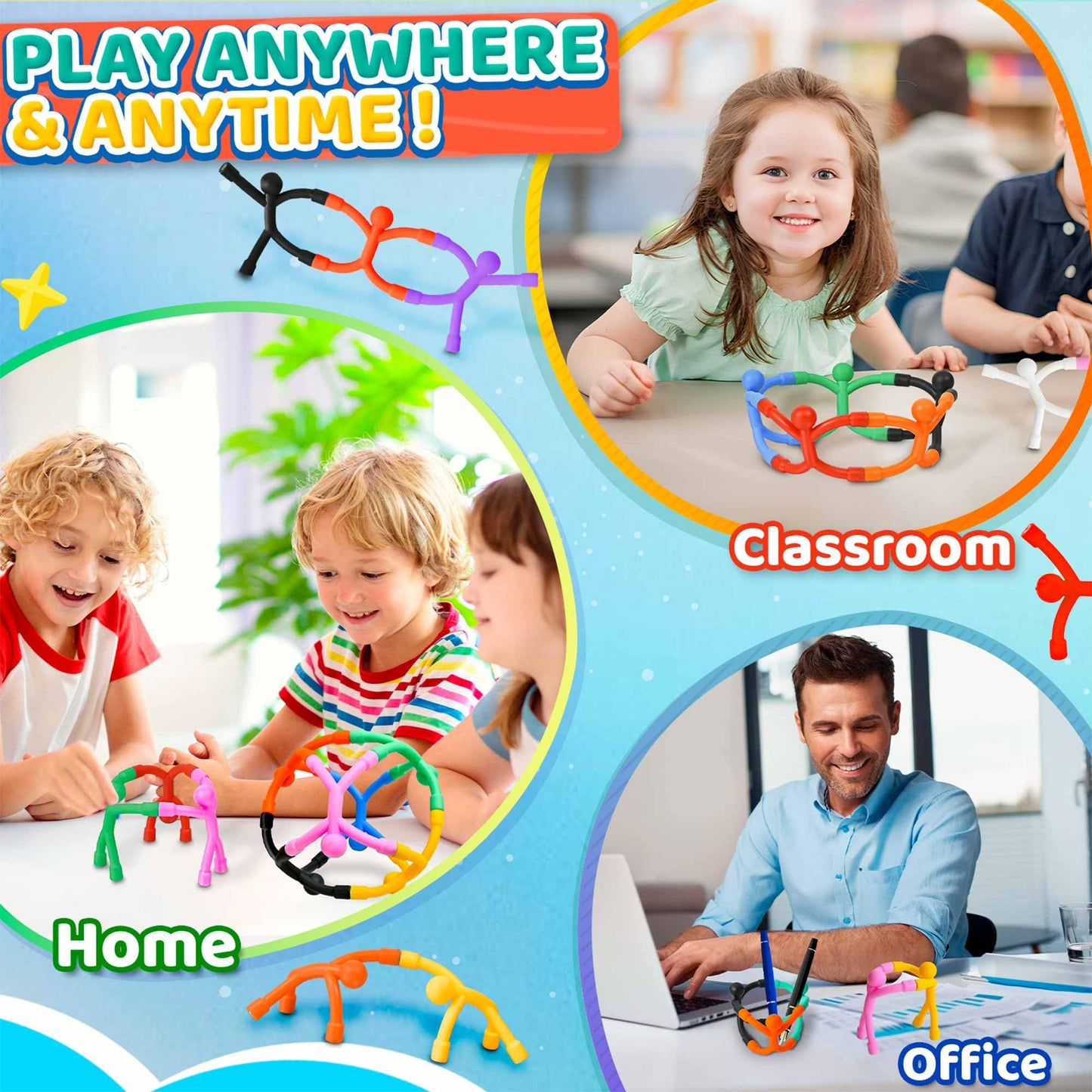 Magnetic Travel Toys for Toddlers Kids 5PCS, Airplane Car Travel Activities Essential, Fidget Toys Road Trip ‌Sensory Toy, Fidgets for Classroom Toys for 3 4 5 6 7 8 Year Old, Kids Stocking Stuffers