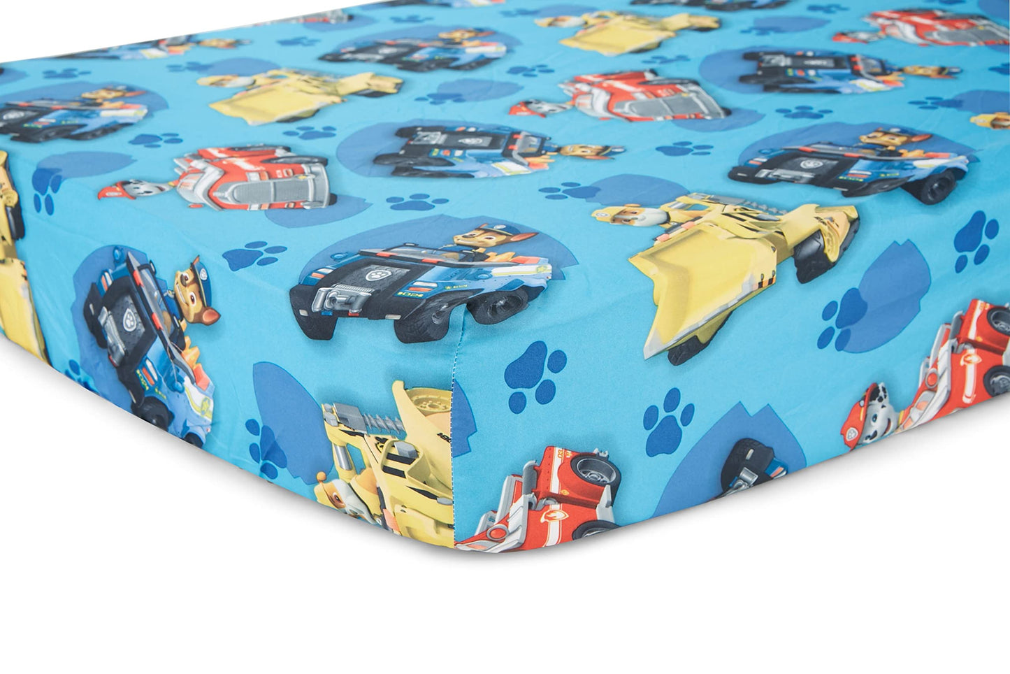 Paw Patrol Calling All Pups 4 Piece Toddler Bedding Set – Includes Comforter, Sheet Set – Fitted + Top Sheet + Reversible Pillowcase for Boys Bed, Blue