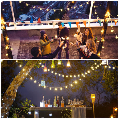 JMEXSUSS 100 LED Connectable Globe String Lights Indoor Bedroom, 33ft Warm White Christmas String Lights Plug in with Remote, 8 Modes Hanging Fairy Lights Outdoor for Room Classroom Dorm Party Decor