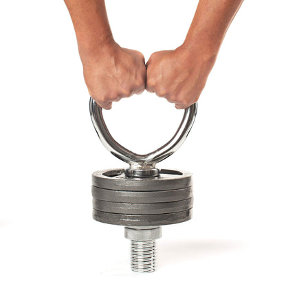 NewMe Fitness Adjustable Kettlebell Handle for Strength Training Kettlebell Set for Weight Plates, Home or Gym Workout, 2" Ergonomic Design for a Comfortable, Non-Slip Grip