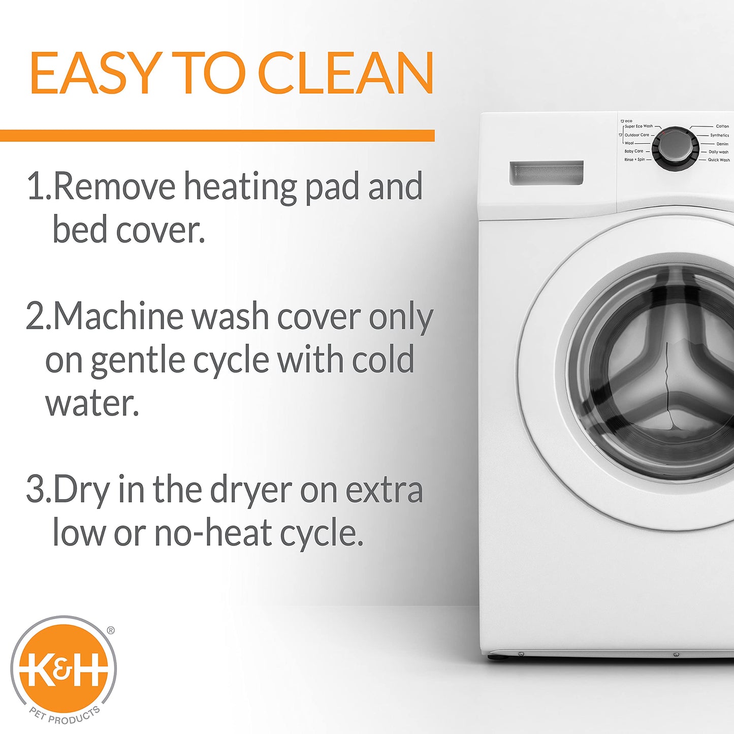 K&H Pet Products Amazin Kitty Pad Heated, Indoor Heated Cat Bed Traps Pet Hair and Dander, Washable Cat Mat, Gray 15 X 20 Inches, Heated 1-Pack