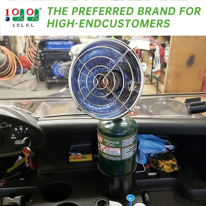 10L0L Universal Golf Cart Heater Propane Cup Holder for Yamaha EZGO Club Car, Material Upgrade Replacement Holder for 16.4 oz Portable Propane Heater Camping Gas Cylinder Black (1 Pack)