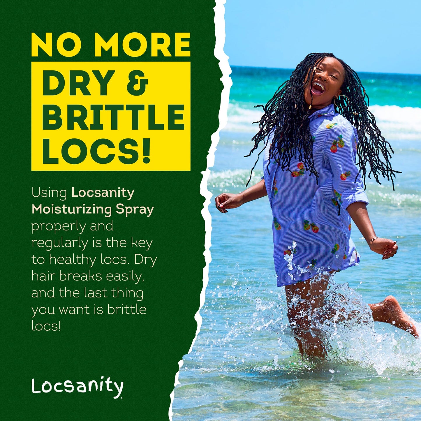 Locsanity Daily Moisturizing Refreshing Spray for Locs, Dreadlocks - Rose Water and Peppermint Hair Scalp Moisturizer, Dreadlock Spray - Natural Loc Care and Maintenance (8oz)