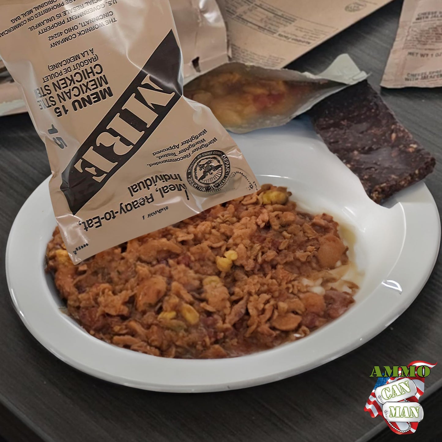 Meals Ready to Eat Surplus (Pack of 4) - MRE Emergency Food Rations w/Assorted Flavors for Camping, Survival & More - 2015 Package date or Newer