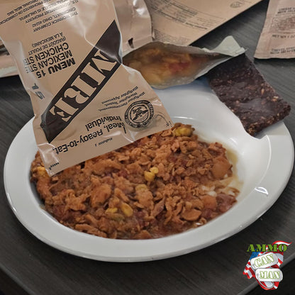 Meals Ready to Eat Surplus (Pack of 4) - MRE Emergency Food Rations w/Assorted Flavors for Camping, Survival & More - 2015 Package date or Newer