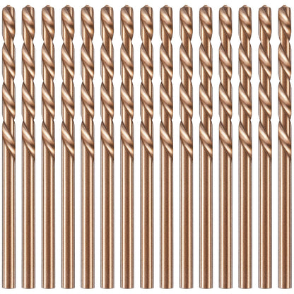 Mudder 15 Pieces 1/8" Drill Bit M35 High Speed Steel Twist Cobalt Drill Bit Set for Hardened Metal Stainless Steel Cast Iron Woodwork Plastic (1/8 Inch)