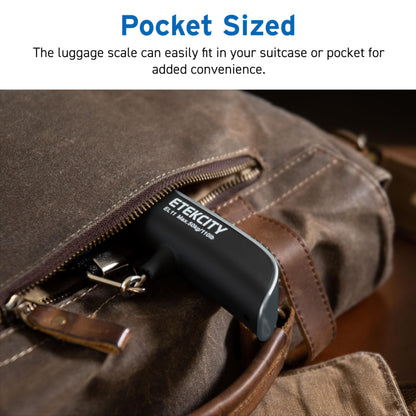 Etekcity Luggage Scale, Travel Essentials, Digital Suitcase Weight Scales for Travel Accessories, Hanging Baggage Scale with Temperature Sensor, Rubber Paint, 110 Pounds, Battery Included,Grey