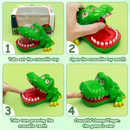iShyan Crocodile Teeth Toys Game for Kids, Crocodile Biting Finger Dentist Games Funny Toys, 2020 Version Ages 4 and Up