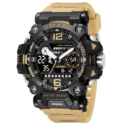 AIMES Men's Watches Tactical Outdoor Sports Waterproof Military Watch Analog Digital Date Multi Function Large Dual Display Mens Wristwatch
