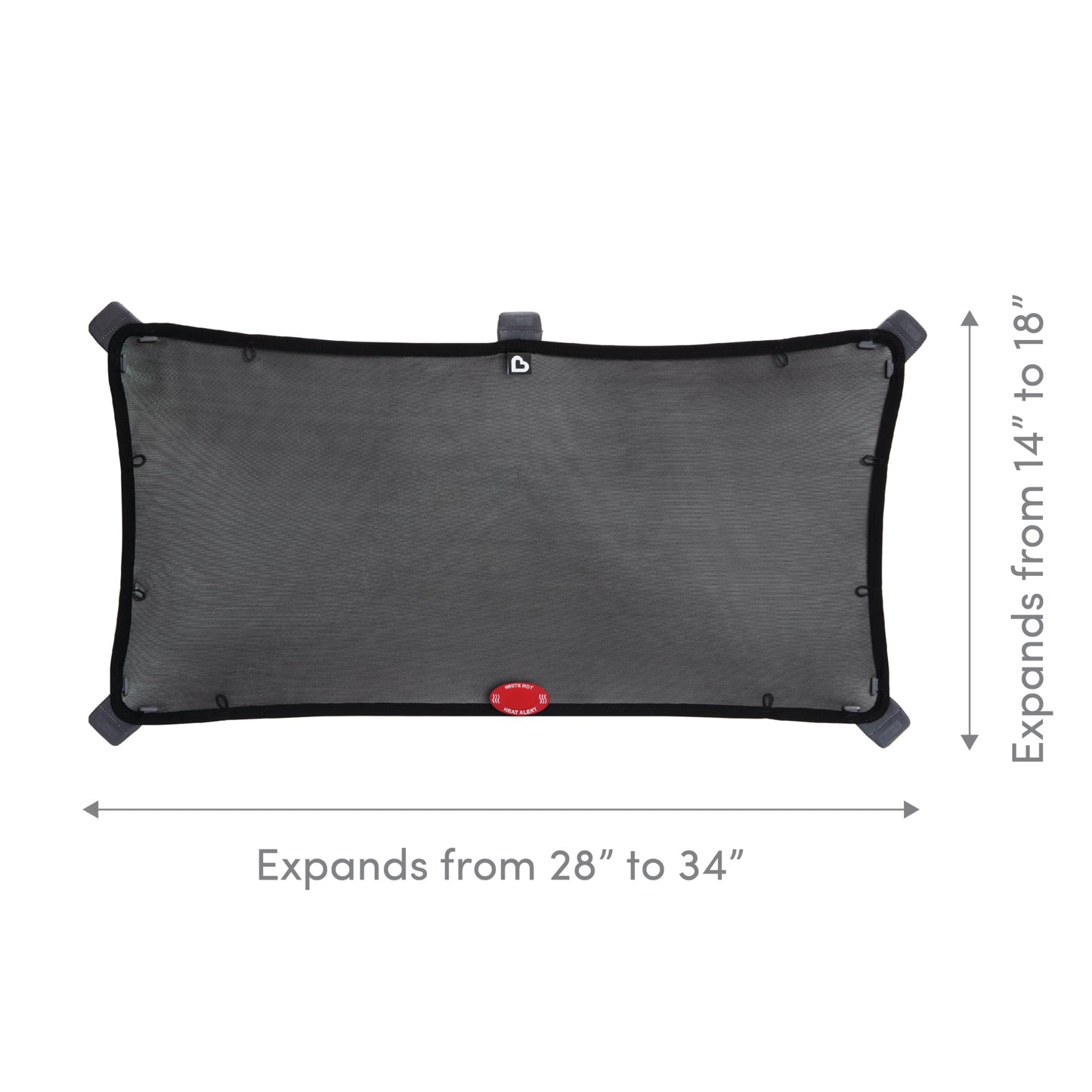 Munchkin® Brica® Magnetic Stretch to Fit™ Sun Shade, Black, 2 Pack