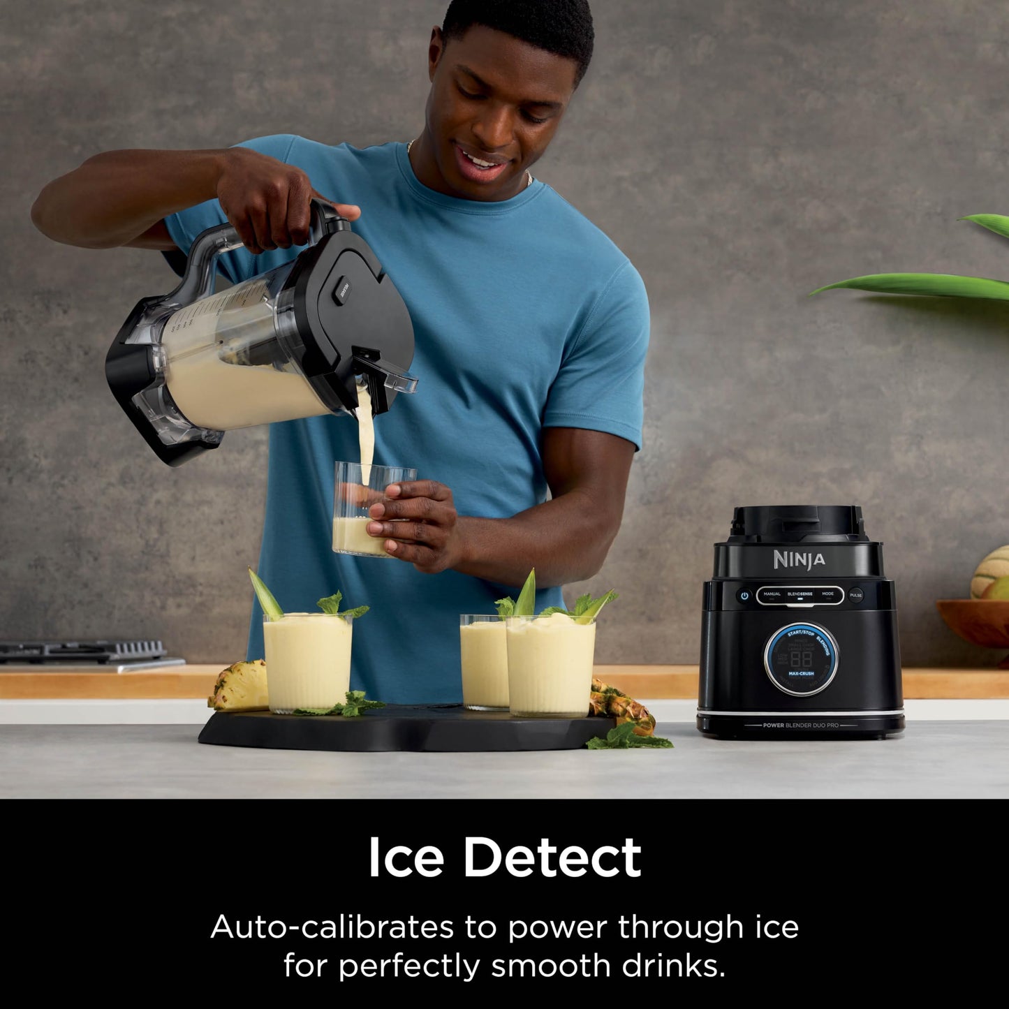 Ninja Detect Power Blender Pro + Personal Single-Serve, BlendSense Technology, For-Smoothies, Food and More, Compact Kitchen Countertop, 1800 P-Watts, 72 oz. Pitcher, (2) 24 oz. Cups, Black, TB301