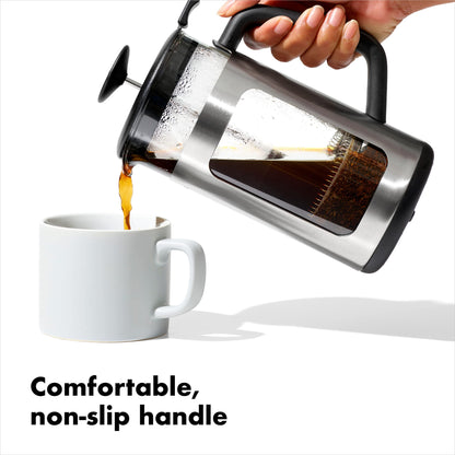 OXO Brew Stainless Steel French Press Coffee Maker – 32oz
