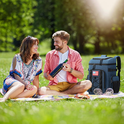 Maelstrom Backpack Cooler,Soft Lightweight Leakproof Cooler Backpack,35 Can Insulated Cooler Bag,Keeps 35 Cans Hot/Cold for Up to 16 Hours,Waterproof Lunch Backpack for Men Women-Blue