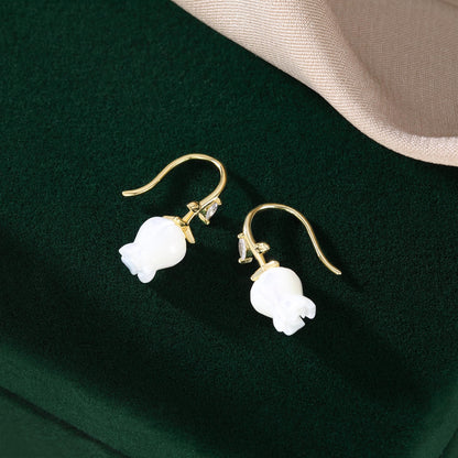 Reffeer Solid 925 Sterling Silver Flower Crawler Cuff Earrings Wraps for Women Teen Girls Flower Wrap Earrings Climber (B-18K Gold)