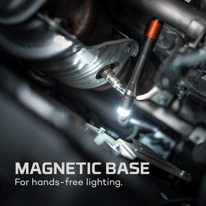 NEBO Inspector 500+ Flex Pen Light | 500 Lumens, 8 Light Modes, Rechargeable LED Flashlight & 360 Degree Area Lighting, Magnetic Base, IPX7 Waterproof, Pocket Size for EDC, Includes USB Charging Cable