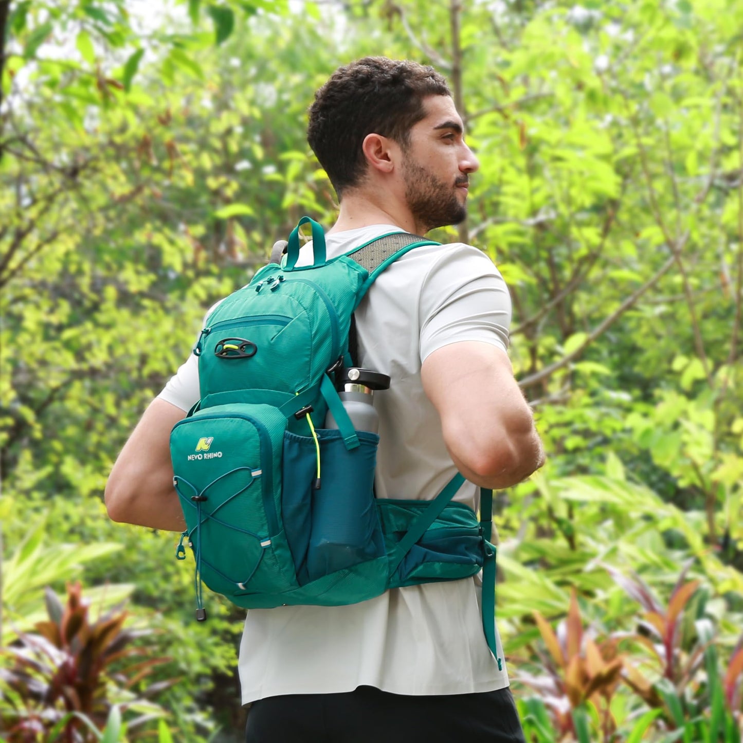 N NEVO RHINO Hydration Backpack, 18L Multipurpose Hiking Backpack with 3L Water Bladder, Water Backpack Insulated Hydration Pack Ideal for Hiking and Cycling