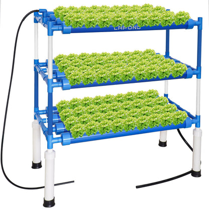 LAPOND Hydroponics Growing System Kit for Vegetables,Flowers Fruits and Herbs, with 108 Plant Sites, Suitable for Indoor and Outdoor, Block Light Design