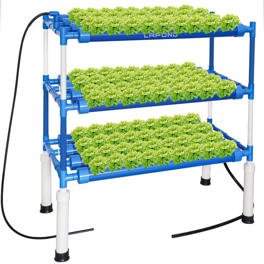 LAPOND Hydroponics Growing System Kit for Vegetables,Flowers Fruits and Herbs, with 108 Plant Sites, Suitable for Indoor and Outdoor, Block Light Design
