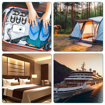 30 Pcs Travel Hangers Portable Foldable Travel Hanger Organizer, Plastic Cruise Essentials Clothes Drying Rack Folding Hangers for Camping Flying RV Europe Vacation Essentials Suitcase, Black