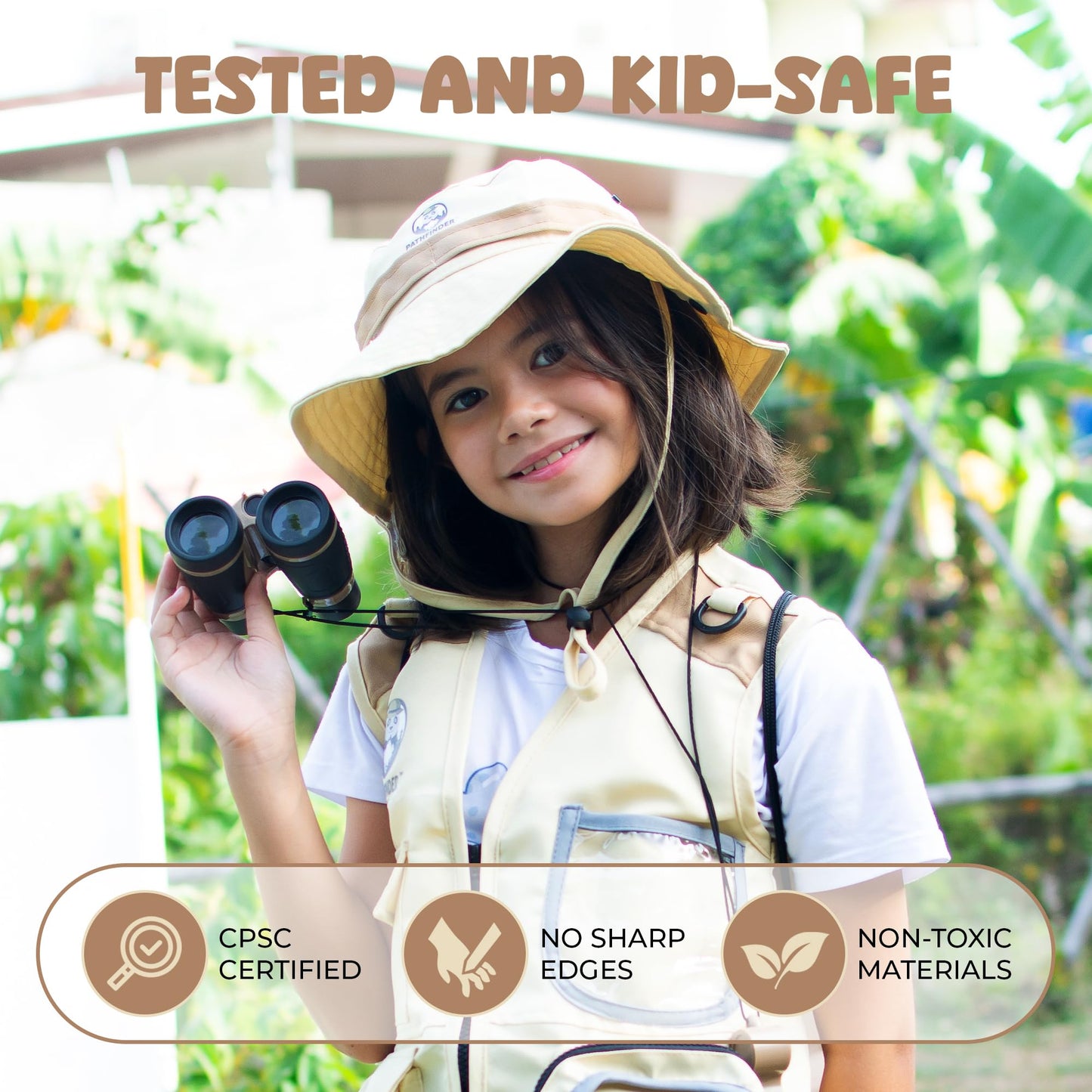 Kids Bug Catching Kit - Complete Explorer Kit with Safari Vest, Hat & More - Cute Dress-Up Safari Costume, or Zoo Keeper - Outdoor Explorer Set & Bug Toys for 3-7 Year Old Boys Girls + Adventure Book