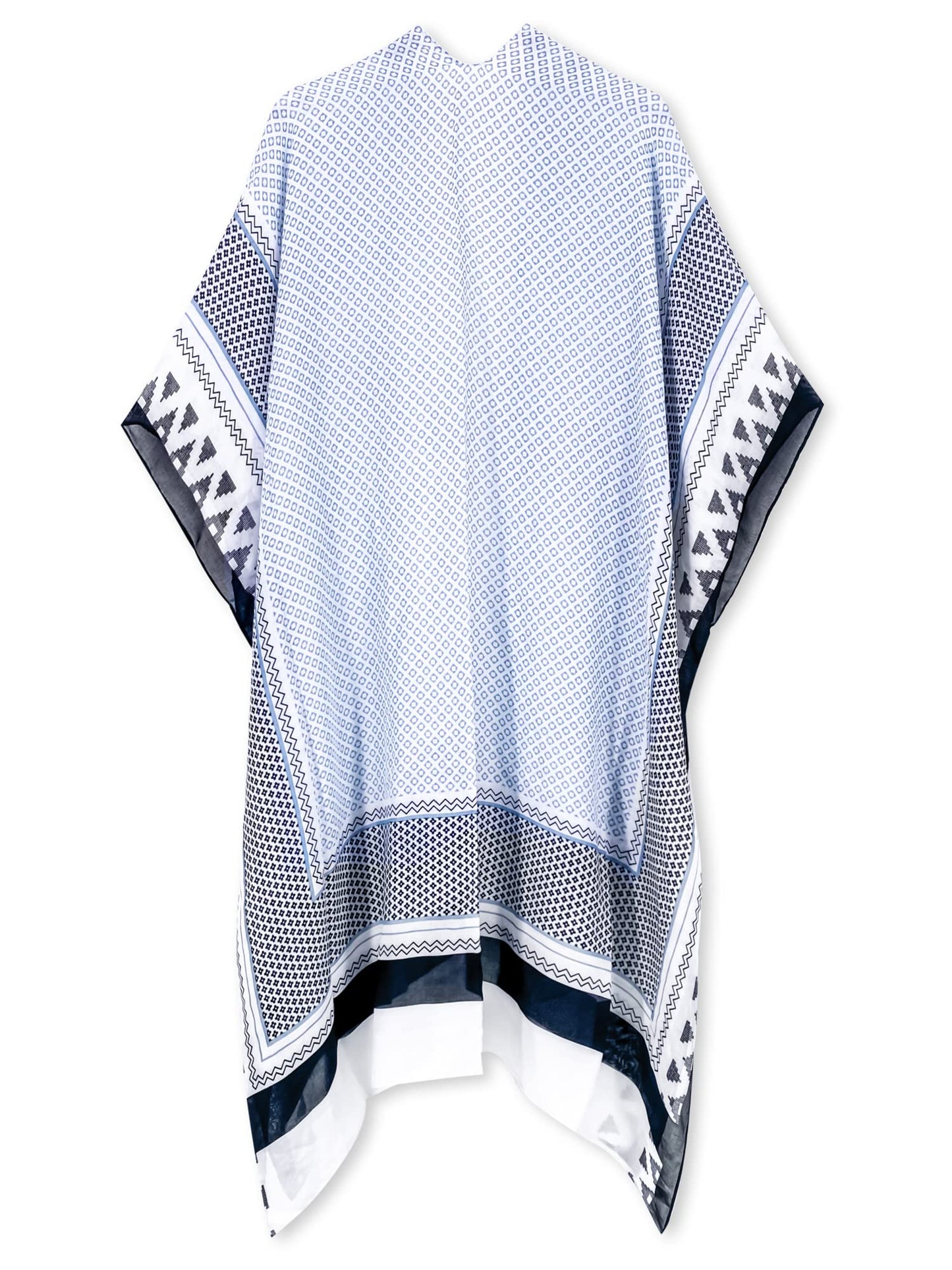 Moss Rose Women's Beach Cover up Swimsuit Kimono with Bohemian Floral Print, Loose Casual Resort Wear