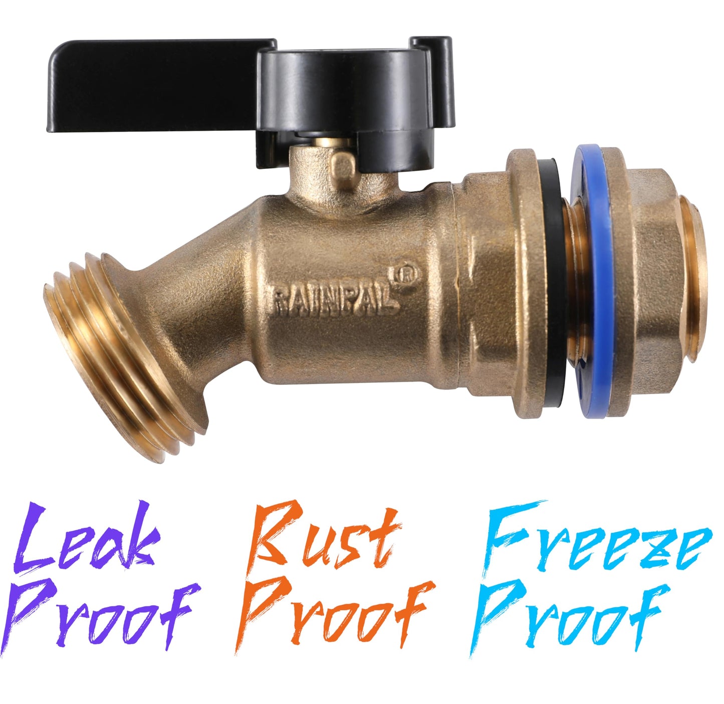 RAINPAL RBS005 Brass Water Container/Rain Barrel Quarter Turn Spigot(LF Compliant, For OPEN TOP BARRELS)