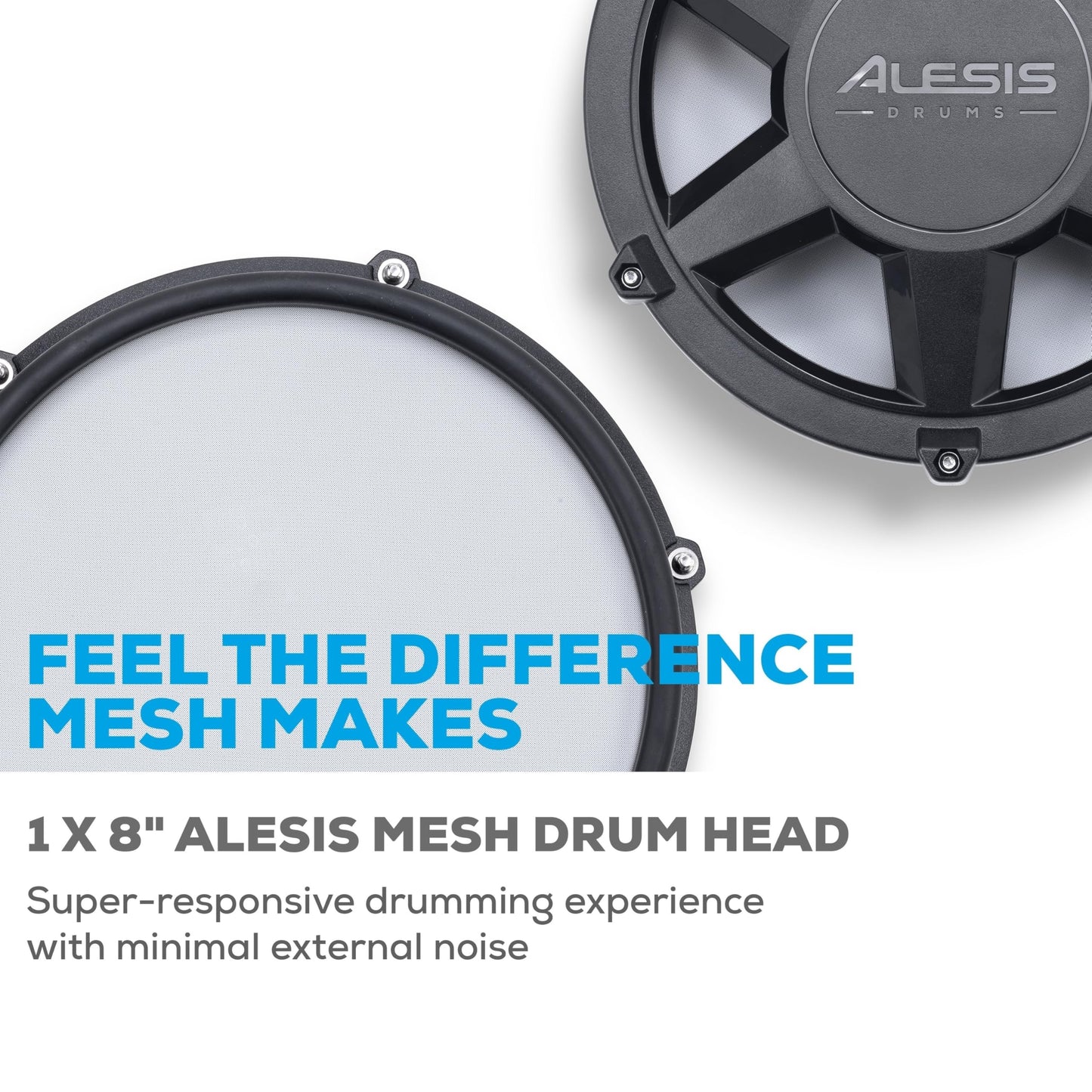 Alesis Drums Nitro Max Expansion Pack - Electric Drum Set Expansion for Nitro Max Kit with Mesh Tom Pad, 10" Cymbal with Choke and Connection Cables