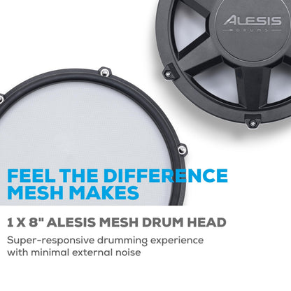 Alesis Drums Nitro Max Expansion Pack - Electric Drum Set Expansion for Nitro Max Kit with Mesh Tom Pad, 10" Cymbal with Choke and Connection Cables