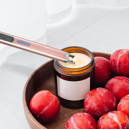 IUIRE Candle Lighters Electronic Arc Windproof Flameless USB Rechargeable Lighter (2 Pack - Black&Rose Gold)