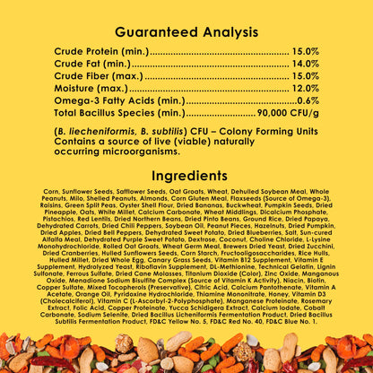 Kaytee Fiesta Parrot Food, Nutritious and Fun Blend, Supports Skin, Feather, Digestion, Brain and Heart Health, 4.5 pounds