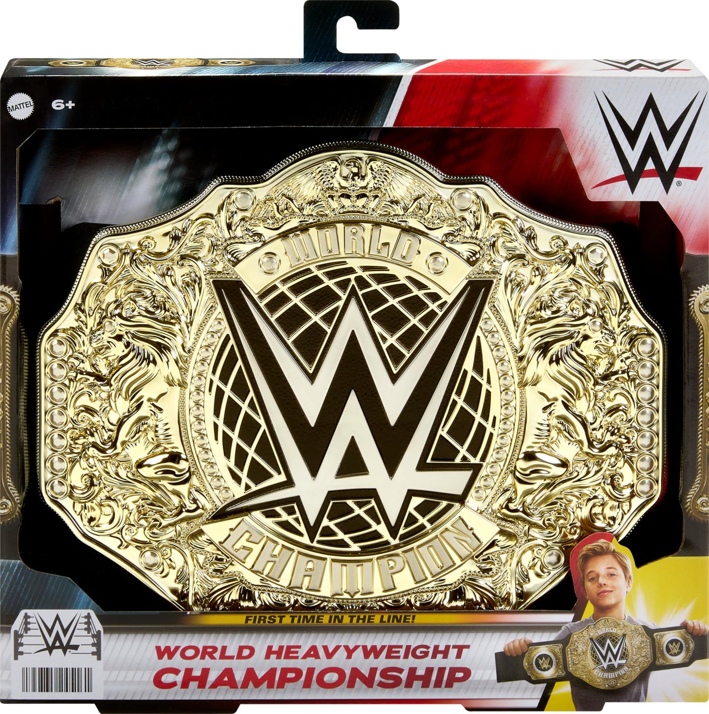 Mattel WWE Championship Title, World Heavyweight Championship Role-Play & Costume Piece, Leather-Like Belt 3+ Feet with One-Time Adjustment