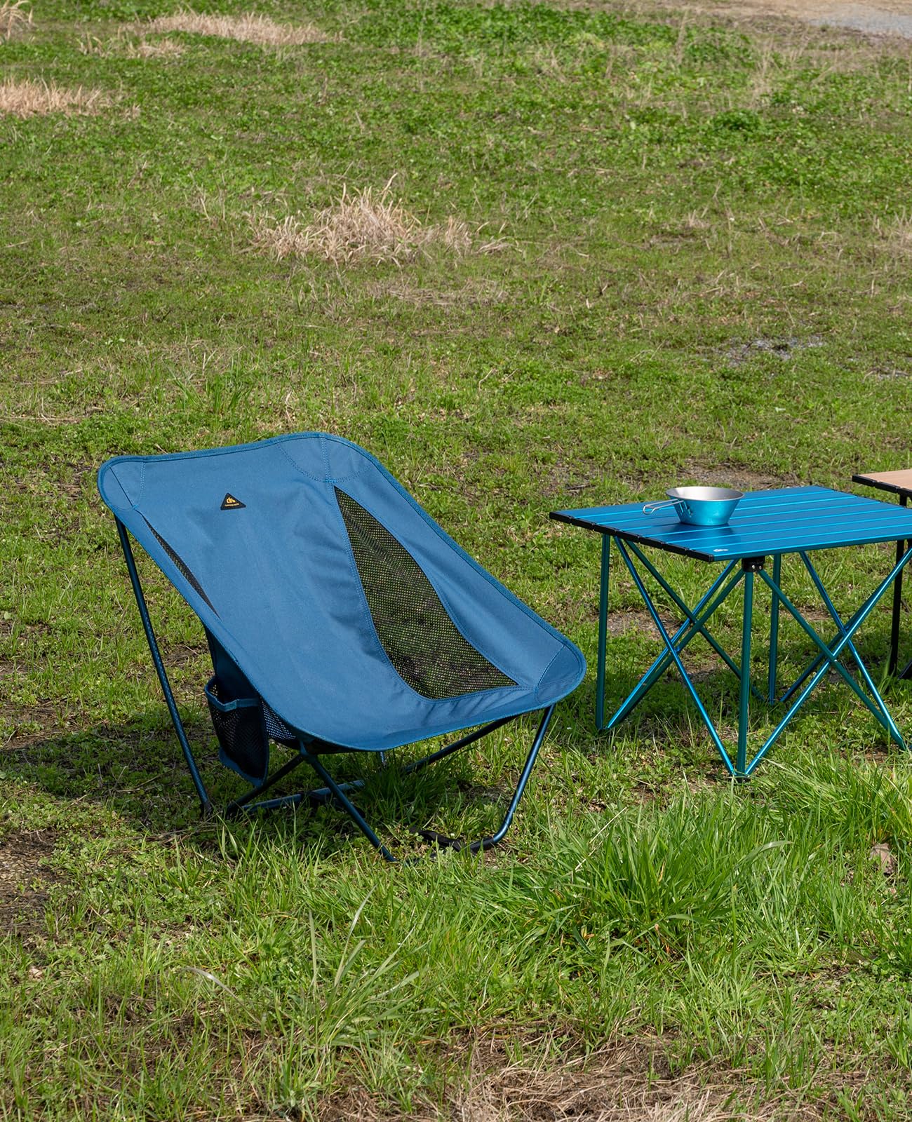 iClimb Low Ultralight Compact Camping Folding Chair with Side Pocket and Carry Bag (Black)