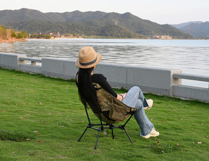 MARCHWAY Ultralight Folding Camping Chair, Heavy Duty Portable Compact for Outdoor Camp, Travel, Beach, Picnic, Festival, Hiking, Lightweight Backpacking (Camo)