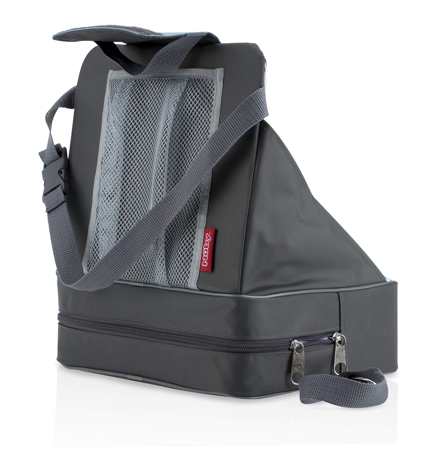 Nuby Easy Go Booster Seat - Travel Booster Seat for Babies and Toddlers - Holds Up to 35 Pounds - 9+ Months - Gray