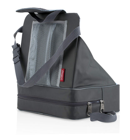 Nuby Easy Go Booster Seat - Travel Booster Seat for Babies and Toddlers - Holds Up to 35 Pounds - 9+ Months - Gray