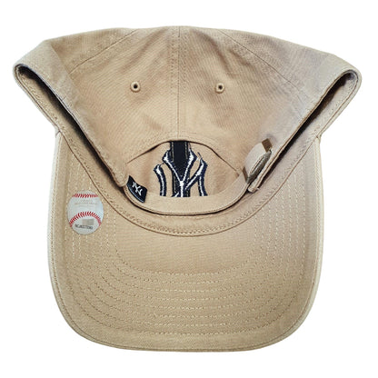MLB New York Yankees Men's '47 Brand Clean Up Cap, Khaki, One-Size