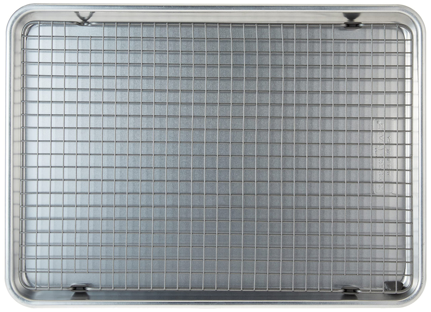 Nordic Ware - 43172AMZM Nordic Ware Half Sheet with Oven Safe Nonstick Grid, 2 Piece Set, Natural