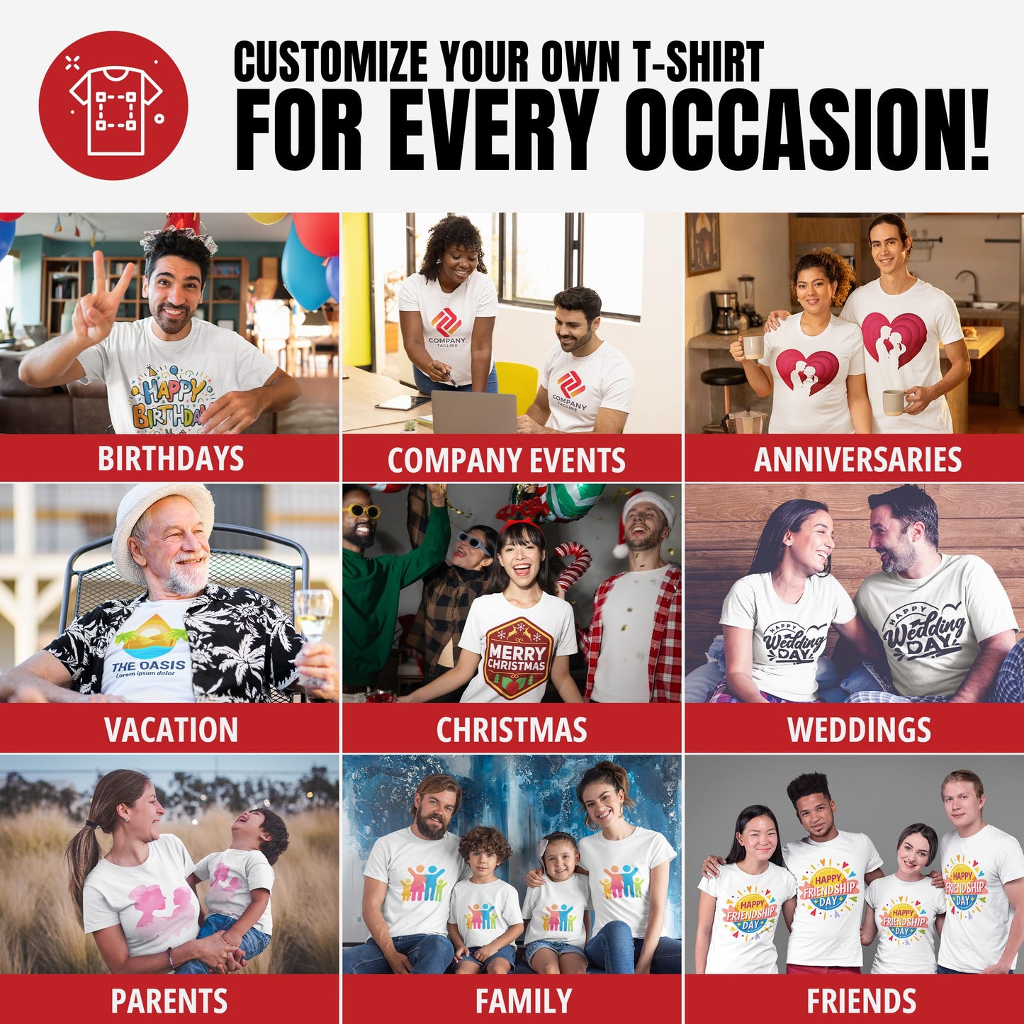 Add Your Own and Text Design Custom Personalized Adult T-Shirt Tee (Large, Carolina Blue)