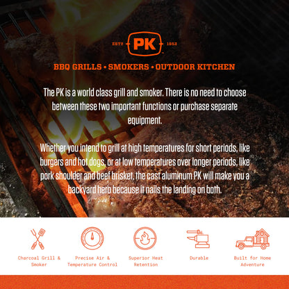 PK Grills Charcoal Basket Tray for Barbecue, BBQ Grill Accessories, Fits PK Original and other Charcoal Grills, PK99090