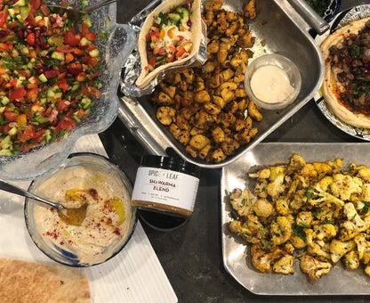 Premium Shawarma Spice Seasoning by Spice + Leaf, 3.5 Oz - Kosher, Vegan Preservative Free Spice Blend for Middle Eastern Flavor. Vegetarian, Dairy Free and Salt Free