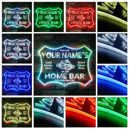 ADVPRO Personalized Your Name Home Bar RGB Dynamic Glam LED Sign - Cut-to-Edge Shape - Smart 3D Decoration - Multicolor Signage st06s86-fnd-p11d-tm-c